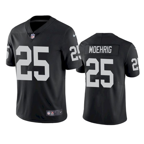 Men Las Vegas Raiders #25 Trevon Moehrig Black Vapor Limited Nike Jersey